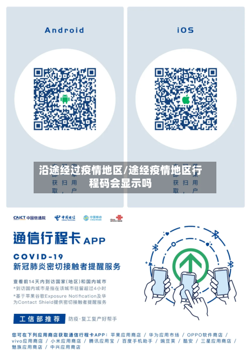 沿途经过疫情地区/途经疫情地区行程码会显示吗